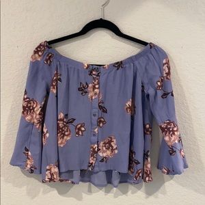 Off the shoulder, Semi Crop floral top